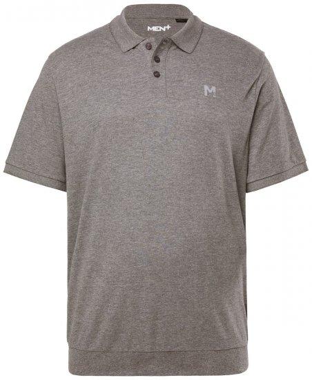 Men+ 264 Poloshirt Bauchfit Grau meliert - Polo-shirts für herren - Polo-Shirts für Herren in großen Größen