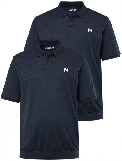 Men+ 266 Poloshirt Bauchfit Dunkelblau 2er-Pack - Polo-shirts für herren - Polo-Shirts für Herren in großen Größen