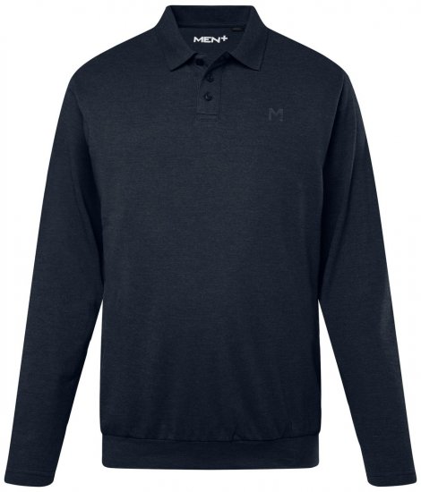 Men+ 274 Poloshirt Langarm Bauchfit Dunkelblau - Polo-shirts für herren - Polo-Shirts für Herren in großen Größen