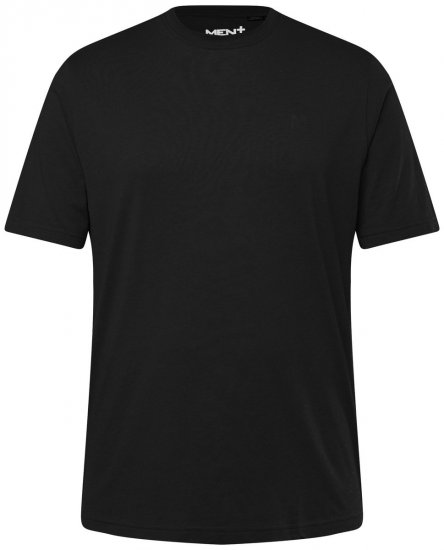 Men+ 276 T-Shirt Rundhals Schwarz - Herren-T-Shirts - Herren-T-Shirts in großen Größen