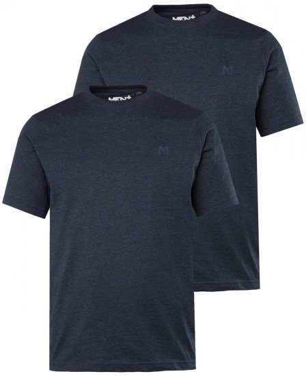 Men+ 285 T-Shirt Rundhals Dunkelblau 2er-Pack - Herren-T-Shirts - Herren-T-Shirts in großen Größen
