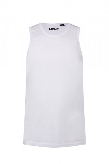 Men+ 305 Tanktop Weiß 2er-Pack - Herren-T-Shirts - Herren-T-Shirts in großen Größen