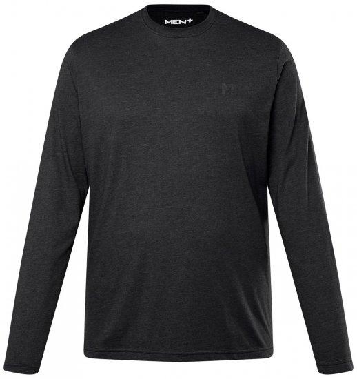 Men+ 307 T-Shirt Langarm Schwarz - Herren-T-Shirts - Herren-T-Shirts in großen Größen