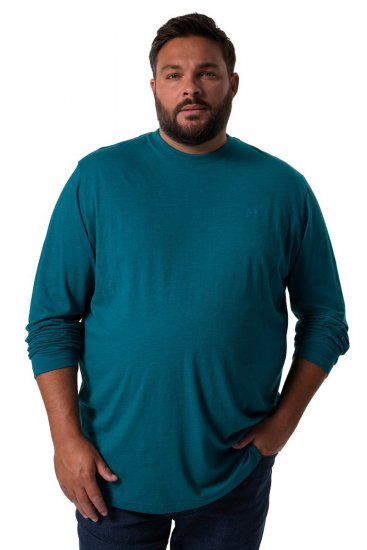 Men+ 307 T-Shirt Langarm Graublau - Herren-T-Shirts - Herren-T-Shirts in großen Größen