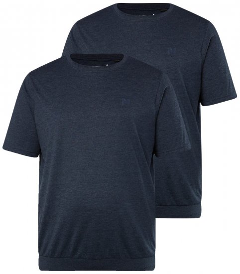 Men+ 311 T-Shirt Bauchfit Dunkelblau 2er-Pack - Herren-T-Shirts - Herren-T-Shirts in großen Größen