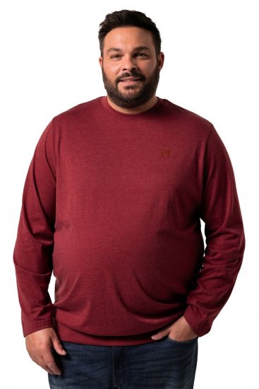 Men+ 313 T-Shirt Langarm Bauchfit Kupferbraun - Herren-T-Shirts - Herren-T-Shirts in großen Größen