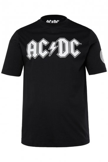 JP1880 AC/DC Classic Logo Band T-Shirt Black - Herren-T-Shirts - Herren-T-Shirts in großen Größen