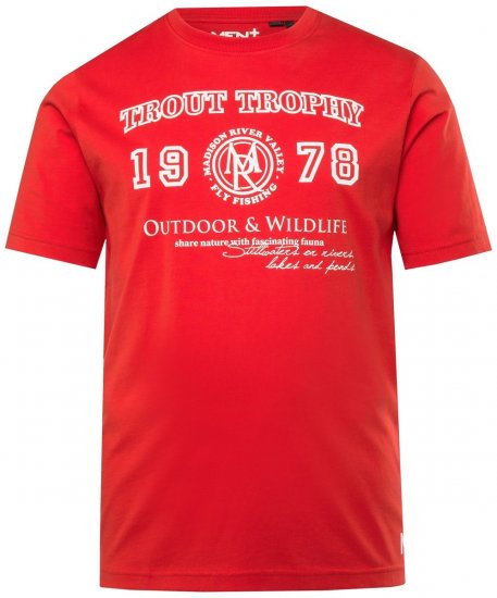 Men+ 424 T-Shirt Trout Trophy Chilirot - Herren-T-Shirts - Herren-T-Shirts in großen Größen