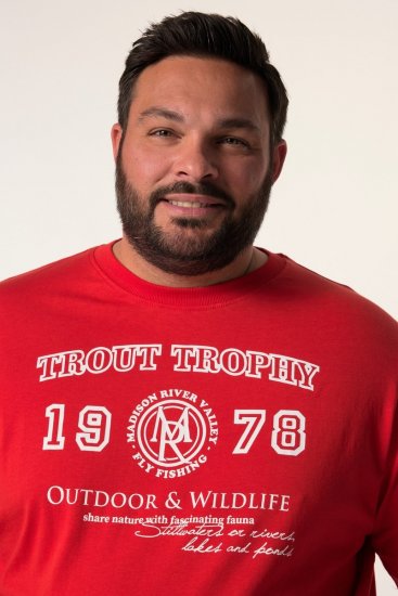 Men+ 424 T-Shirt Trout Trophy Chilirot - Herren-T-Shirts - Herren-T-Shirts in großen Größen