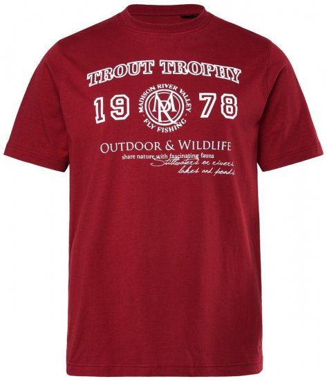 Men+ 424 T-Shirt Trout Trophy Kupferbraun - Herren-T-Shirts - Herren-T-Shirts in großen Größen