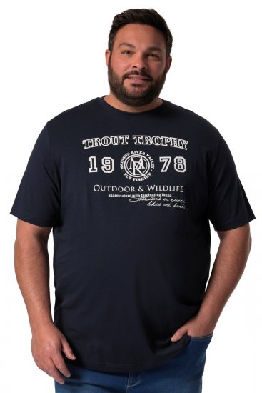 Men+ 424 T-Shirt Trout Trophy Dunkelblau - Herren-T-Shirts - Herren-T-Shirts in großen Größen