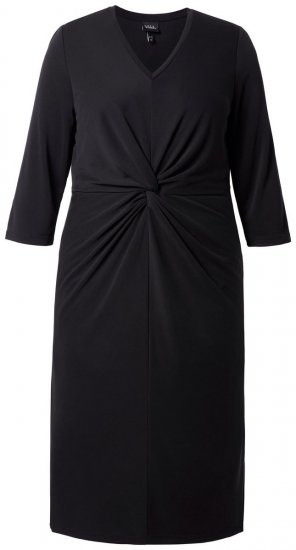 Ulla Popken 836514 Midikleid mit 3/4-Ärmeln Schwarz - Midikleider - Midikleider in großen Größen