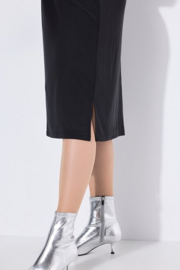 Ulla Popken 836514 Midikleid mit 3/4-Ärmeln Schwarz - Midikleider - Midikleider in großen Größen