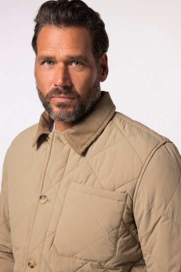 JP1880 836628 Steppjacke im Westernstil Dunkelbeige - Herren jacken - Herren Jacken in großen Größen