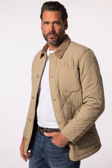 JP1880 836628 Steppjacke im Westernstil Dunkelbeige - Herren jacken - Herren Jacken in großen Größen