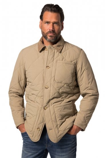 JP1880 836628 Steppjacke im Westernstil Dunkelbeige - Herren jacken - Herren Jacken in großen Größen