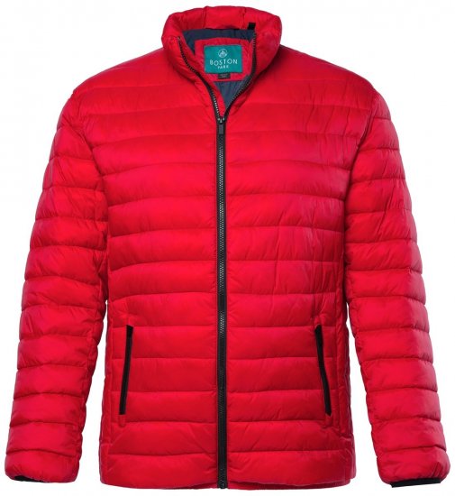 Boston Park 638 Steppjacke Bauchfit mit Stehkragen Rot - Herren jacken - Herren Jacken in großen Größen
