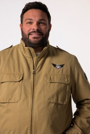 Men+ 641 Baumwolljacke mit Stehkragen Camel - Herren jacken - Herren Jacken in großen Größen