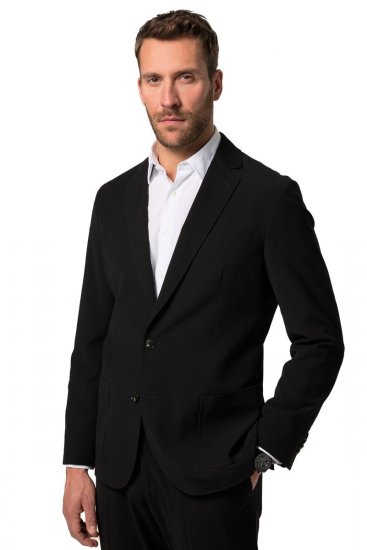 JP1880 San Remo Flexnamic Seersucker-Sakko Schwarz - Herrenanzüge und -blazer - Herrenanzüge und -blazer in großen Größen