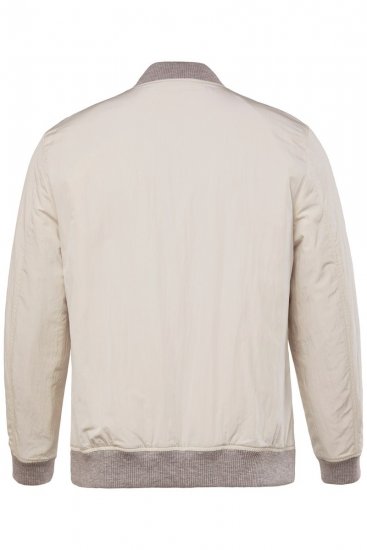 JP1880 836786 Collegejacke mit Emblem Cremeweiß - Herren jacken - Herren Jacken in großen Größen