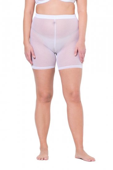Ulla Popken 836805 Gepunktete Anti-Scheuer-Radler Weiß - Anti-Scheuer-Radler - 