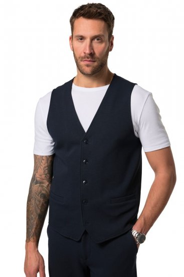 JP1880 New York Flexnamic Jerseyweste Dunkelblau - Herrenanzüge und -blazer - Herrenanzüge und -blazer in großen Größen