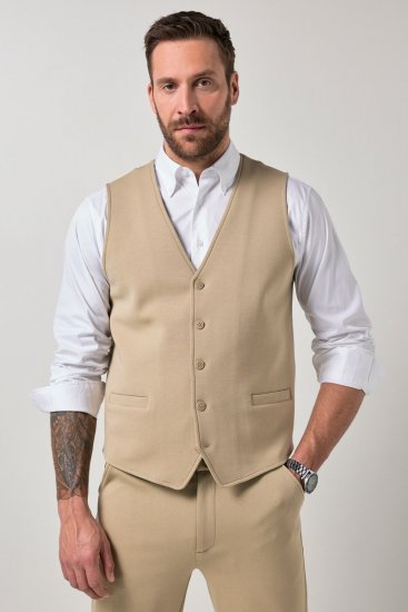 JP1880 New York Flexnamic Jerseyweste Beige - Herrenanzüge und -blazer - Herrenanzüge und -blazer in großen Größen
