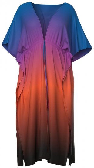 Ulla Popken 837090 Kleid Königsblau - Kaftane - 
