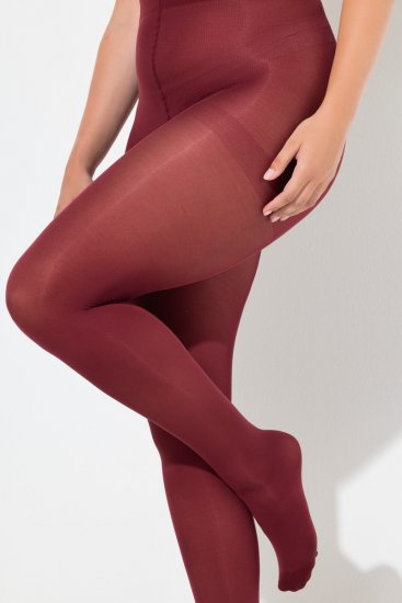 Ulla Popken 837870 Strumpfhose 100 den Weinrot - Strumpfhosen & Socken - 