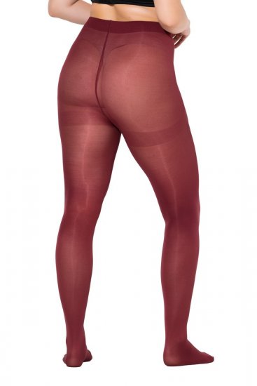 Ulla Popken 837870 Strumpfhose 100 den Weinrot - Strumpfhosen & Socken - 