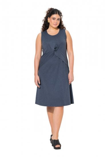 Ulla Popken 837874 Ärmelloses Jerseykleid Dunkelblau - Jerseykleider - 