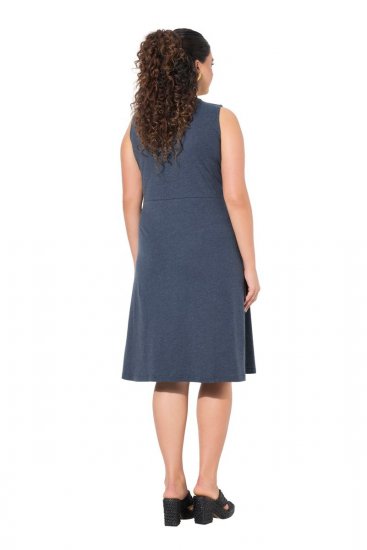 Ulla Popken 837874 Ärmelloses Jerseykleid Dunkelblau - Jerseykleider - 