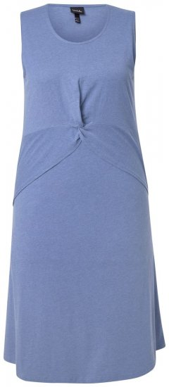 Ulla Popken 837874 Ärmelloses Jerseykleid Blau - Jerseykleider - 