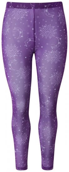 Ulla Popken 837935 Gemusterte Strumpfleggings Violett - Strumpfhosen & Socken - 