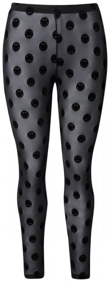 Ulla Popken 837949 Gemusterte Strumpfleggings Schwarz - Strumpfhosen & Socken - 