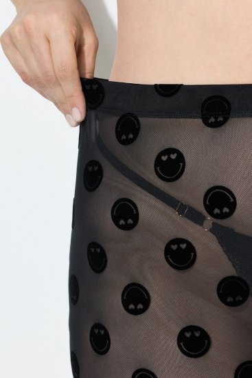 Ulla Popken 837949 Gemusterte Strumpfleggings Schwarz - Strumpfhosen & Socken - 