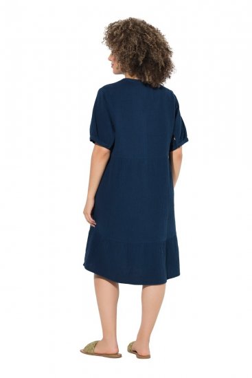 Ulla Popken 838567 Kurzärmliges Kleid Mehrfarbig - Midikleider - Midikleider in großen Größen