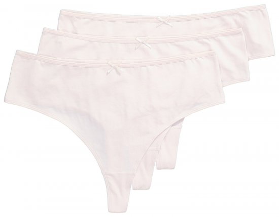Ulla Popken 838637 Strings 3er-Pack Beige - Slips - 