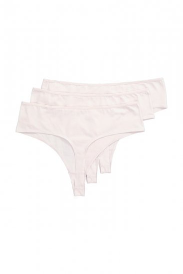 Ulla Popken 838637 Strings 3er-Pack Beige - Slips - 