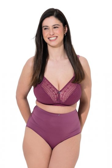 Ulla Popken 838675 Slips mit hoher Taille Dunkellila - Slips - 