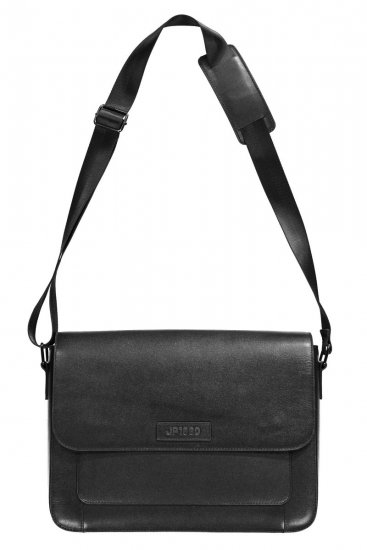 JP1880 838833 Messenger Bag aus Leder Schwarz - Taschen - 