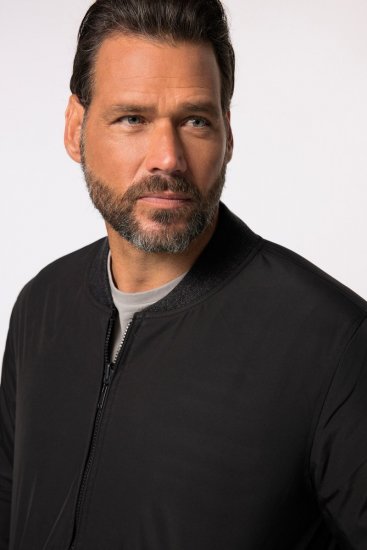 JP1880 838875 Wendbare Collegejacke Schwarz - Herren jacken - Herren Jacken in großen Größen