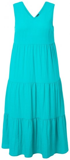 Ulla Popken 839135 Ärmelloses Maxikleid Türkis - Maxikleider - Große Größen: Lange Maxikleider