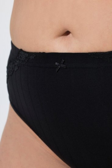 Ulla Popken 839167 Slips mit Spitze 4er-Pack Mehrfarbig - Slips - 
