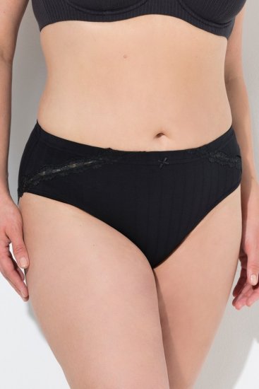 Ulla Popken 839167 Slips mit Spitze 4er-Pack Mehrfarbig - Slips - 