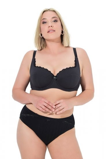 Ulla Popken 839167 Slips mit Spitze 4er-Pack Mehrfarbig - Slips - 