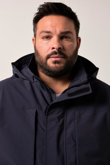 Men+ 215 Regenjacke mit Kapuze Dunkelblau - Herren jacken - Herren Jacken in großen Größen