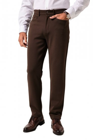 JP1880 New York Flexnamic Jerseyhose mit fünf Taschen Dunkelbraun - Herrenanzüge und -blazer - Herrenanzüge und -blazer in großen Größen