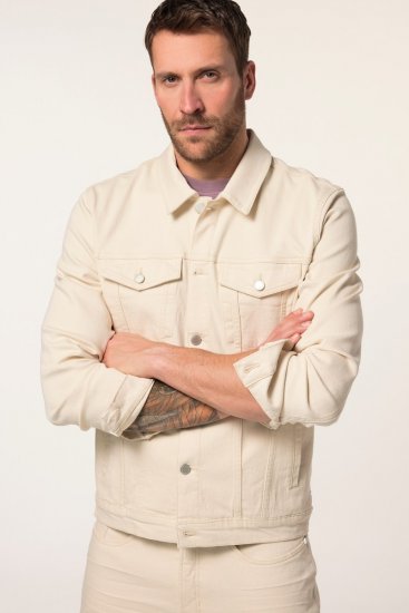 JP1880 839551 Jeansjacke aus Bio-Baumwolle Hellbeige - Herren jacken - Herren Jacken in großen Größen