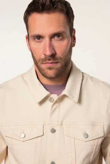 JP1880 839551 Jeansjacke aus Bio-Baumwolle Hellbeige - Herren jacken - Herren Jacken in großen Größen